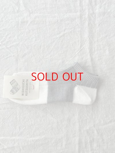 画像3: NISHIGUCHI KUTSUSHITA　リネンコットンアンクレット  S(23~25cm) 【３足までクリックポスト可】