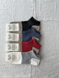 NISHIGUCHI KUTSUSHITA　リネンコットンアンクレット  S(23~25cm) 【３足までクリックポスト可】