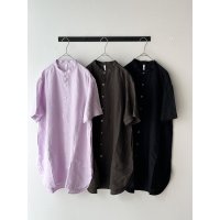 grin 60リネン スタンドロングシャツ