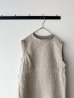 画像4: prit 60/1リネントライアングル刺繍 × 60/1リネン切替ノースリーブスタンドカラーフレアプルオーバー