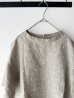 画像4: prit 60/1リネントライアングル刺繍 × 60/1リネン切替スタンドカラーAラインプルオーバー