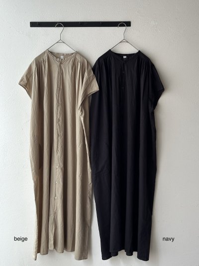 画像1: NATURAL LAUNDRY 80タイプライター ギャザーワンピース