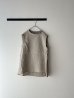 画像3: prit 60/1リネントライアングル刺繍 × 60/1リネン切替ノースリーブスタンドカラーフレアプルオーバー