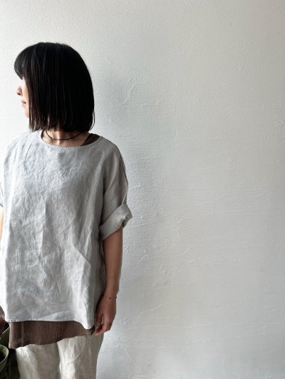 画像10: prit 40/1 クレープロッキーバル ラウンドヘムノースリーブ