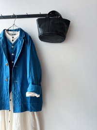 Luminaes 藍染リネンロングジャケット