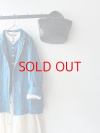 Luminaes 藍染リネンロングジャケット