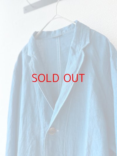 画像7: Luminaes 藍染リネンロングジャケット