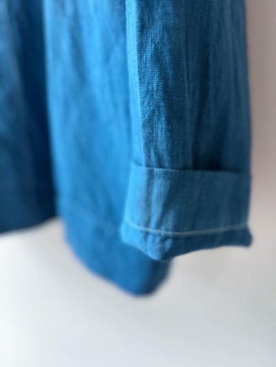 画像7: Luminaes 藍染リネンロングジャケット