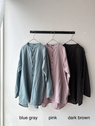 画像4: Luminaes 1/60手染めリネン ロングシャツ 【unisex】