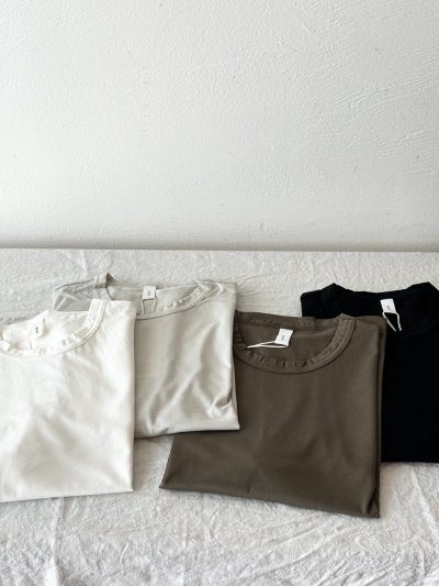 画像1: prit 70/2コンパクト天竺 クルーネックTシャツ