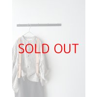 *sale30%off* prit 強撚リネンストライプ スタンドカラーオーバーサイズシャツ