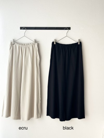 画像2: NATURAL LAUNDRY ライト度詰天竺 ワイドクロップドPT