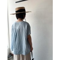 Luminaes 60コルトレイクリネン ポンチョプルオーバー