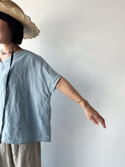 画像3: Luminaes 60コルトレイクリネン ポンチョプルオーバー