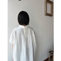 prit 綿麻平織 スリーブレス衿付きプルオーバー