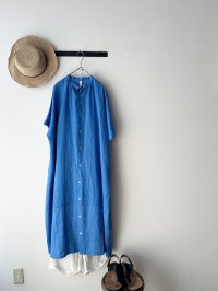 grin 40リネン ワイドシャツワンピース