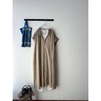 NATURAL LAUNDRY 80タイプライター ギャザーワンピース