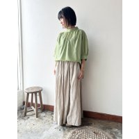 prit 80/1ローン ５分袖スタンドカラープルオーバー
