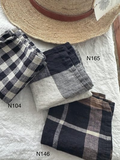 画像13: Lino e Lina リネンのハンカチ【3枚までクリックポスト可】