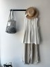 画像1: *sale30%off* grin キャンブリックフリルノースリシャツ (1)