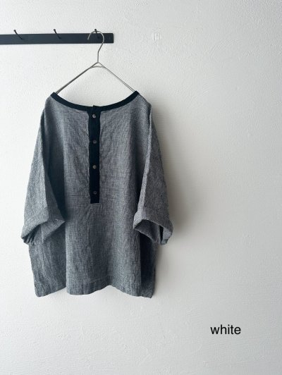 画像12: Luminaes 綿麻千鳥 バイカラー２wayプルオーバー