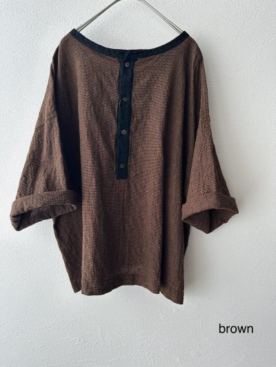 画像17: Luminaes 綿麻千鳥 バイカラー２wayプルオーバー