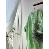 *sale30%off* prit 66/1リネン 7分袖スタンドカラープルオーバーチュニック