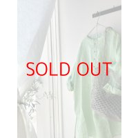 *sale30%off* prit 66/1リネン 7分袖スタンドカラープルオーバーチュニック