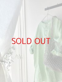 *sale30%off* prit 66/1リネン 7分袖スタンドカラープルオーバーチュニック