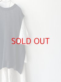 *sale30%off* grin ラミーコットンワッフル スラッシュベスト