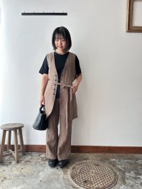 Luminaes コルトレイクリネン ストリングロングベスト