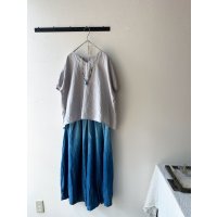  Luminaes 藍染め キャステリンリネン タックボリュームPT