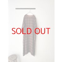 Vlas Blomme Linen Gauze Check ドレス