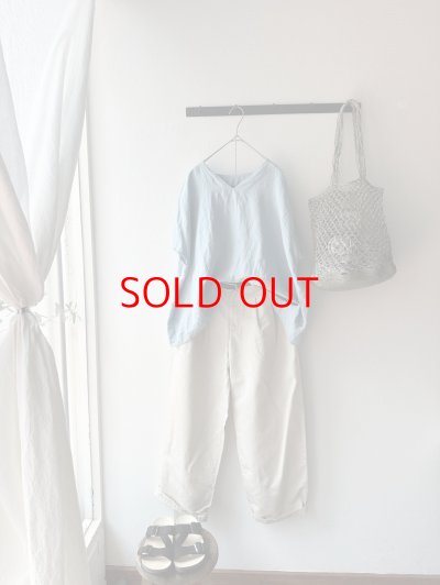 画像2: NATURALLAUNDRY コットンリネンカルゼ ビッグチノPT