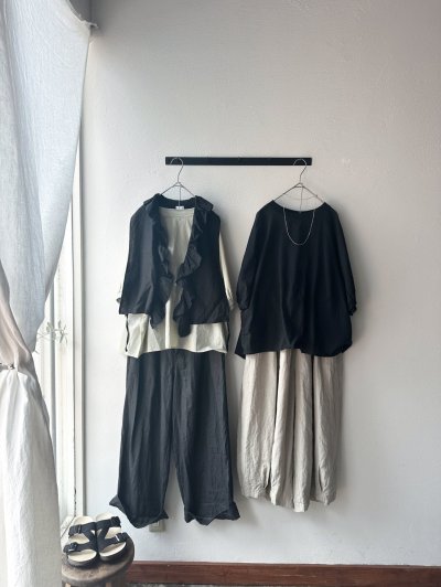 画像3: *sale30%off* prit 100/2甘ボイル 5分ボリュームスリーブプルオーバー 【クリックポスト（１８５円）発送可能】