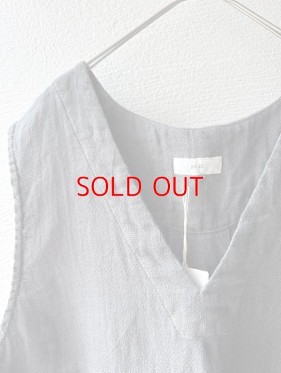 画像8: prit フレンチリネン ドビークロス Vネックプルオーバーベスト