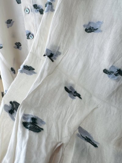 画像13: nouvelles du paradis カットジャガード スタンドカラーブラウス