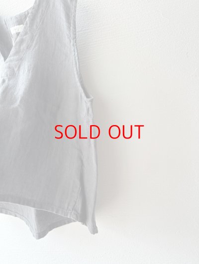 画像9: prit フレンチリネン ドビークロス Vネックプルオーバーベスト