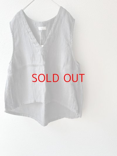 画像6: prit フレンチリネン ドビークロス Vネックプルオーバーベスト