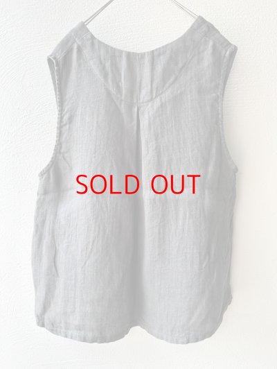 画像7: prit フレンチリネン ドビークロス Vネックプルオーバーベスト