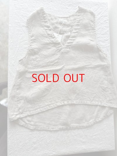 画像10: prit フレンチリネン ドビークロス Vネックプルオーバーベスト