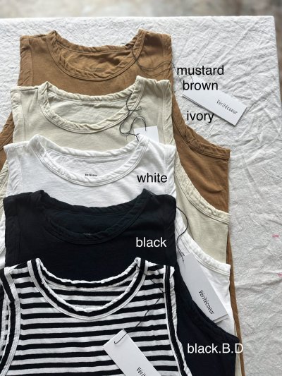 画像8: 【再入荷】Veritecoeu 強撚天竺タンクトップ 【クリックポスト（185円）発送可能】