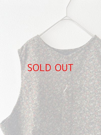 画像12: prit 40/1キャラメルコール小花プリント 2wayベスト 【クリックポスト（185円）発送可能】