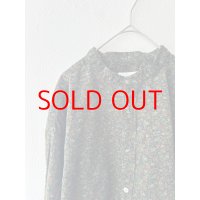 *sale30%off* prit 40/1キャラメルコール小花プリント スタンドカラーシャツ