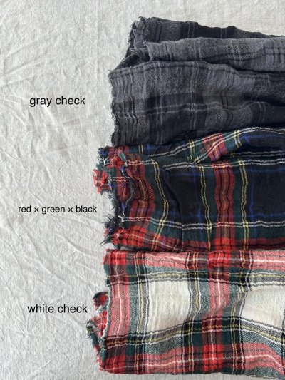 画像2: Véritécoeur Checked Gauze Stole