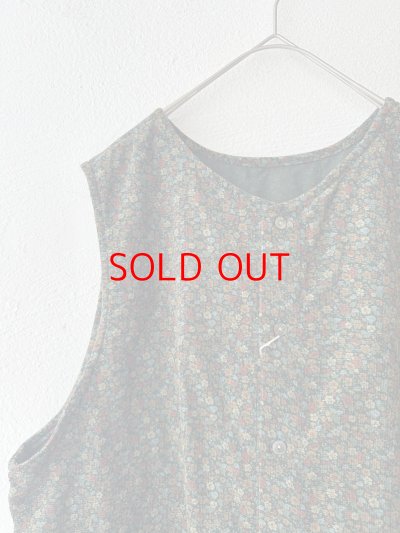 画像15: prit 40/1キャラメルコール小花プリント 2wayベスト 【クリックポスト（185円）発送可能】