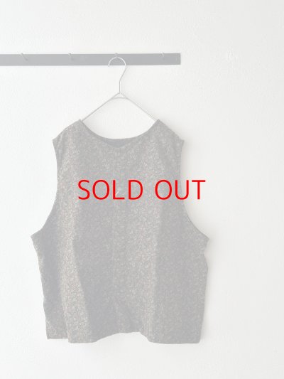 画像11: prit 40/1キャラメルコール小花プリント 2wayベスト 【クリックポスト（185円）発送可能】