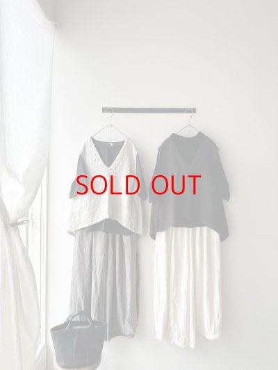 画像3: *sale30%off* prit 60/1 フレンチリネン平織 5分袖プルオーバー【クリックポスト（185円）発送可能】