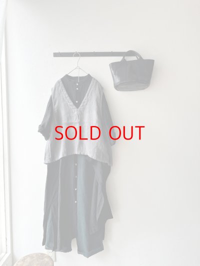 画像5: prit フレンチリネン ドビークロス Vネックプルオーバーベスト