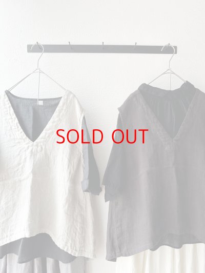 画像4: *sale30%off* prit 60/1 フレンチリネン平織 5分袖プルオーバー【クリックポスト（185円）発送可能】